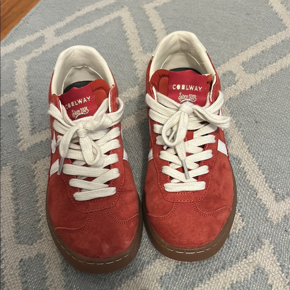 Coolway Red Sneakers with White Accents